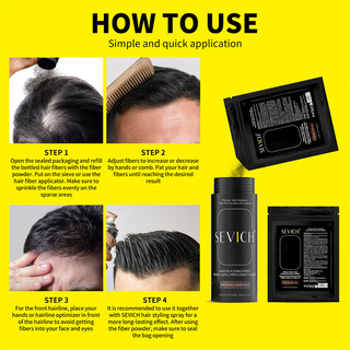 Phấn phủ tóc SEVICH 100g làm dày tóc thưa che hói đầu
