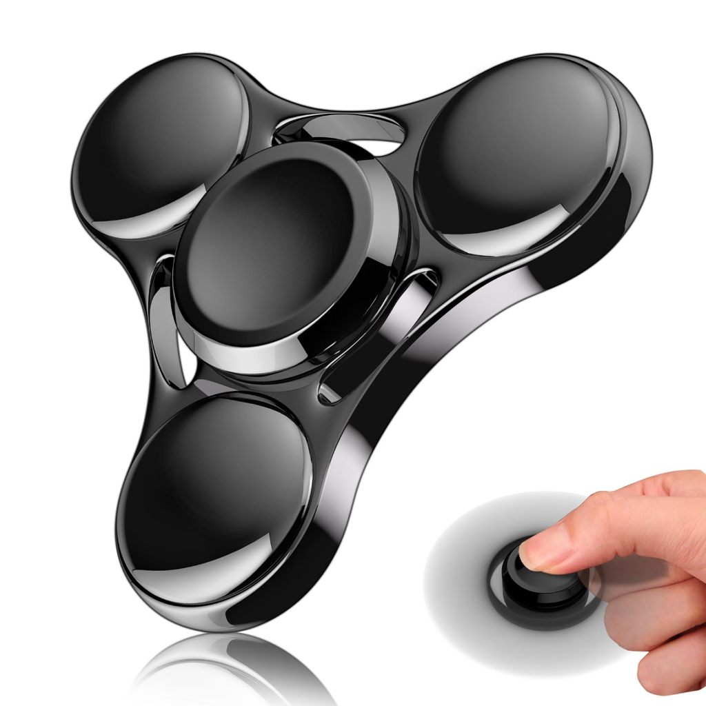 1 Đồ chơi Spinner Fidget, khoảng 2-5 phút xoay Vòng bi kim loại Fidget Spinner, EDC ADHD Giảm căng t
