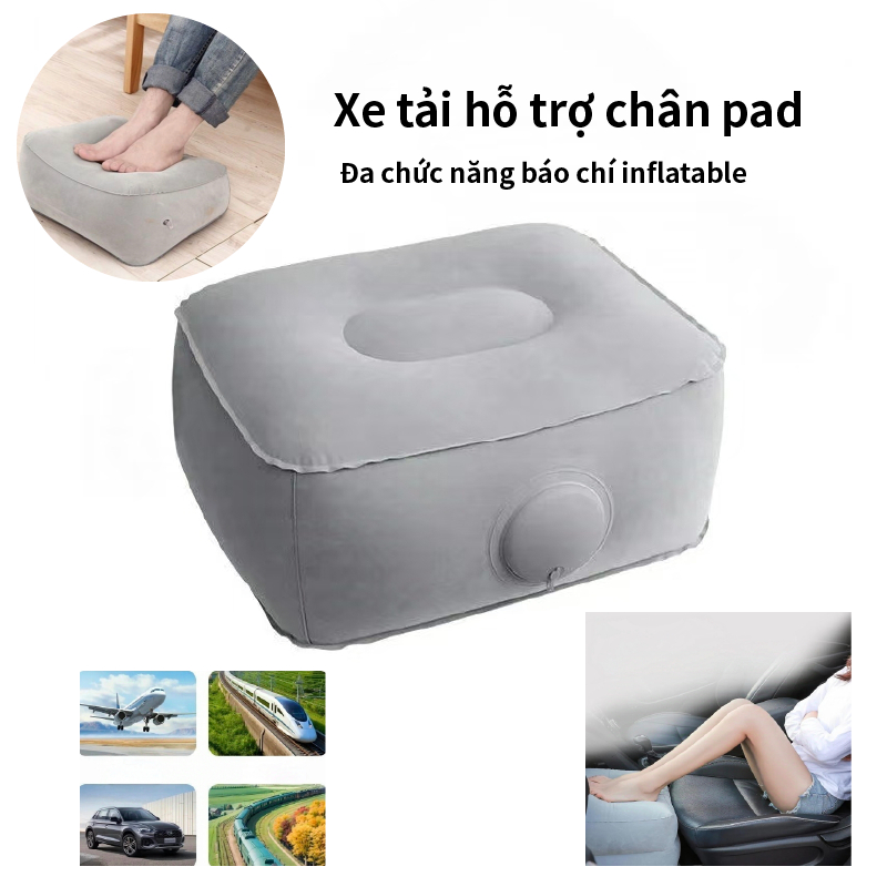 Đệm Hỗ Trợ Chân Ô Tô Đa Năng Báo Chí Bơm Hơi Ngoài Trời