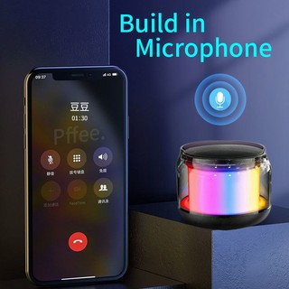 Loa Bluetooth mini PFFEE không dây có đèn LED với micro
