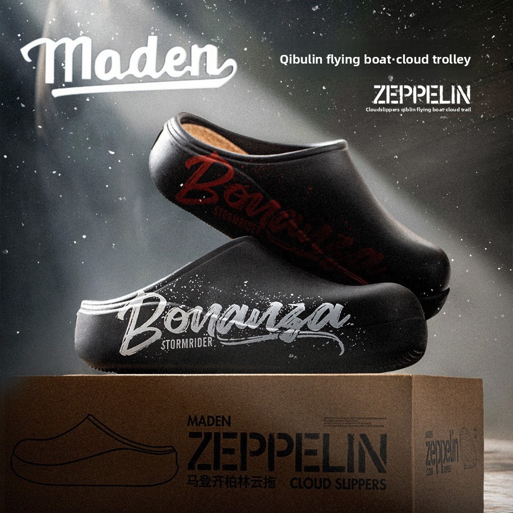 Thương hiệu MADEN 2025 giày đầu bếp nam mùa hè mới ngoài trời màu đen nửa hỗ trợ giày đế dày đục lỗ