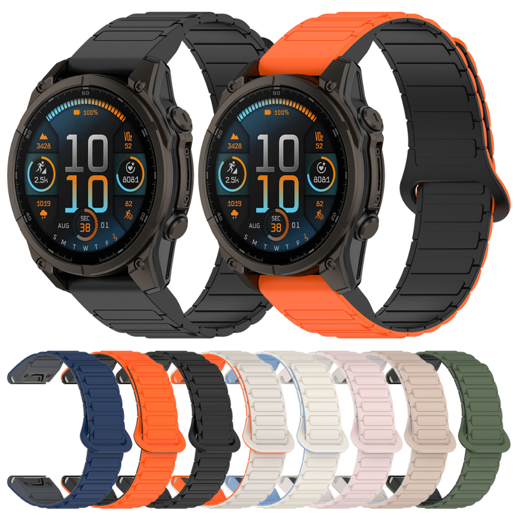 Dây đeo silicon 20mm 22mm 26mm cho Garmin Fenix 8 51mm 47mm 7X 6X Pro 7X 6X 5X Plus Fenix 7 6 Pro 7 