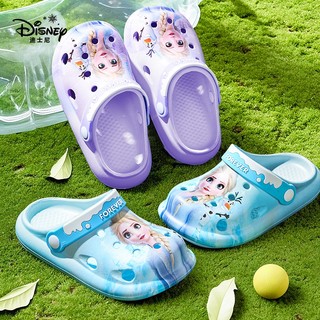  Disney Bé Gái Mùa Hè Dép Công Chúa Elsa Đế Mềm Chống Trơn Trượt Đi Biển Lỗ Giày Trẻ Em Nhà Trong Nhà Giày 