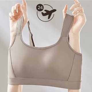 YIBEIKA Áo ngực to trông ngực nhỏ - Quần lót nữ thể thao full cup mỏng