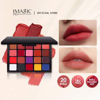 Imagic 20 Màu Son Môi Bảng Matte Velvet Lip Trang Điểm Lâu Dài Môi Sắc Tố Cao