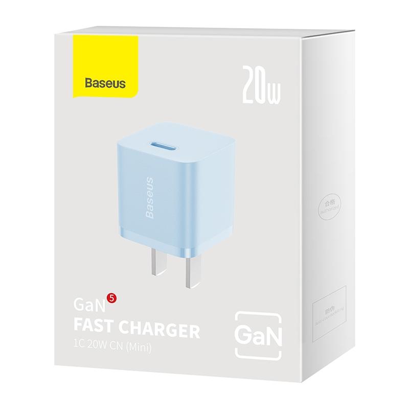 Củ sạc nhanh BASEUS PD 20W GaN5 1C thích hợp cho i14 13 12 pro max | BigBuy360 - bigbuy360.vn