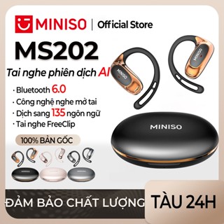 MINISO MS202 Tai Nghe Phiên Dịch AI Phiên dịch thời gian thực AI Giảm tiếng ồn Tai nghe Bluetooth Bluetooth 6.0 Tai nghe không dây Âm thanh nổi HiFi ASMR Có micrô Tai nghe dẫn truyền qua xương