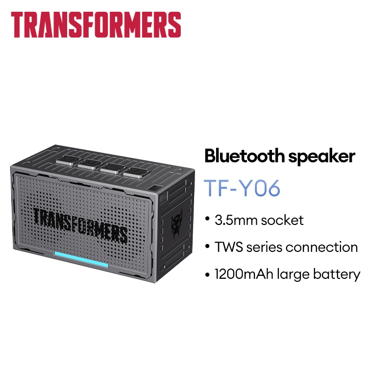 Transformers TF-Y06 Loa Bluetooth HD Chất Lượng Âm Thanh Ngoài Trời Di Động Độ Bền Mạnh Bluetooth 5.