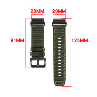 20MM 22MM 26MM Dây Đeo Vải Cho Garmin Fenix 5S 6S 7S 7 6 5 Đồng Hồ Thông Minh nylon Thể Thao Phát Hành Nhanh Dây Thoáng Khí Thay Thế Dây Đeo Tay