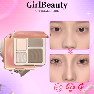  Sweet Mint Bảng Phấn Bắt Sáng Tạo Khối Má Hồng Highlight 4 Màu Hiệu Ứng Lì Tự Nhiên Chống Thấm Nước 