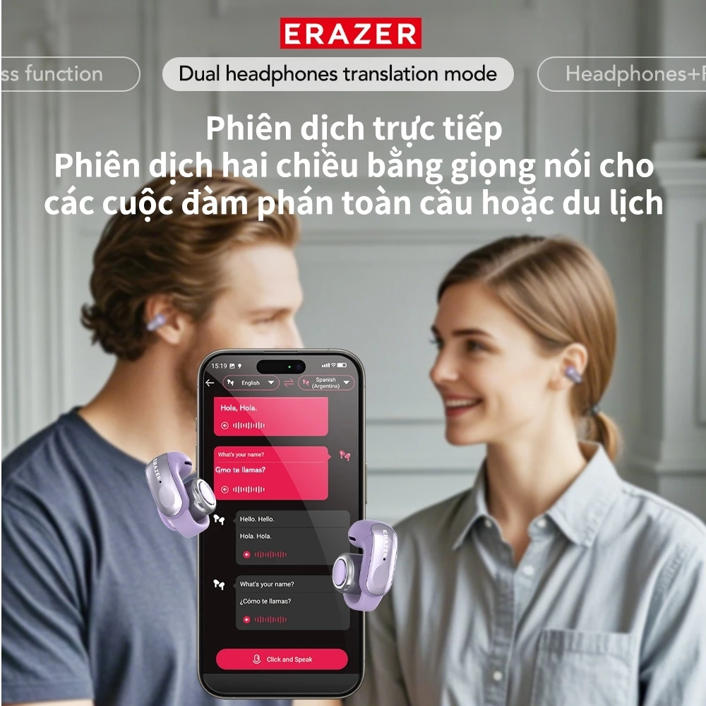 Bảo hành một năm Lenovo ERAZER XF28 AI Dịch thuật thông minh Tai nghe Bluetooth Bluetooth 5.4 HD Màn hình cuộc gọi thoại HD Tai nghe ASMR | BigBuy360 - bigbuy360.vn