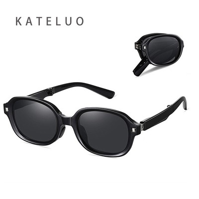 KATLUO Unisex Thiết kế có thể gập lại Kính râm phân cực Kính bảo vệ UV400 di động cho hoạt động ngoài trời Kính chống nắng gấp siêu nhẹ có tổ chức Z361