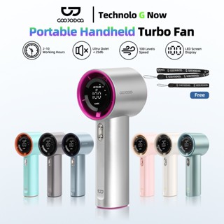 【Tặng quà/Bảo hành nửa năm GOOJODOQ Quạt Turbo Jet 4000 mAh có thể sạc lại, cầm tay, di động, gió mạnh, tốc độ cao 100 vòng/phút