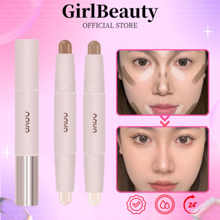 NOVO Bút Tạo Khối Highlight 2 Đầu Dạng Thỏi Kem Bắt Sáng Tạo Khối Trang Điểm Gương Mặt Tự Nhiên