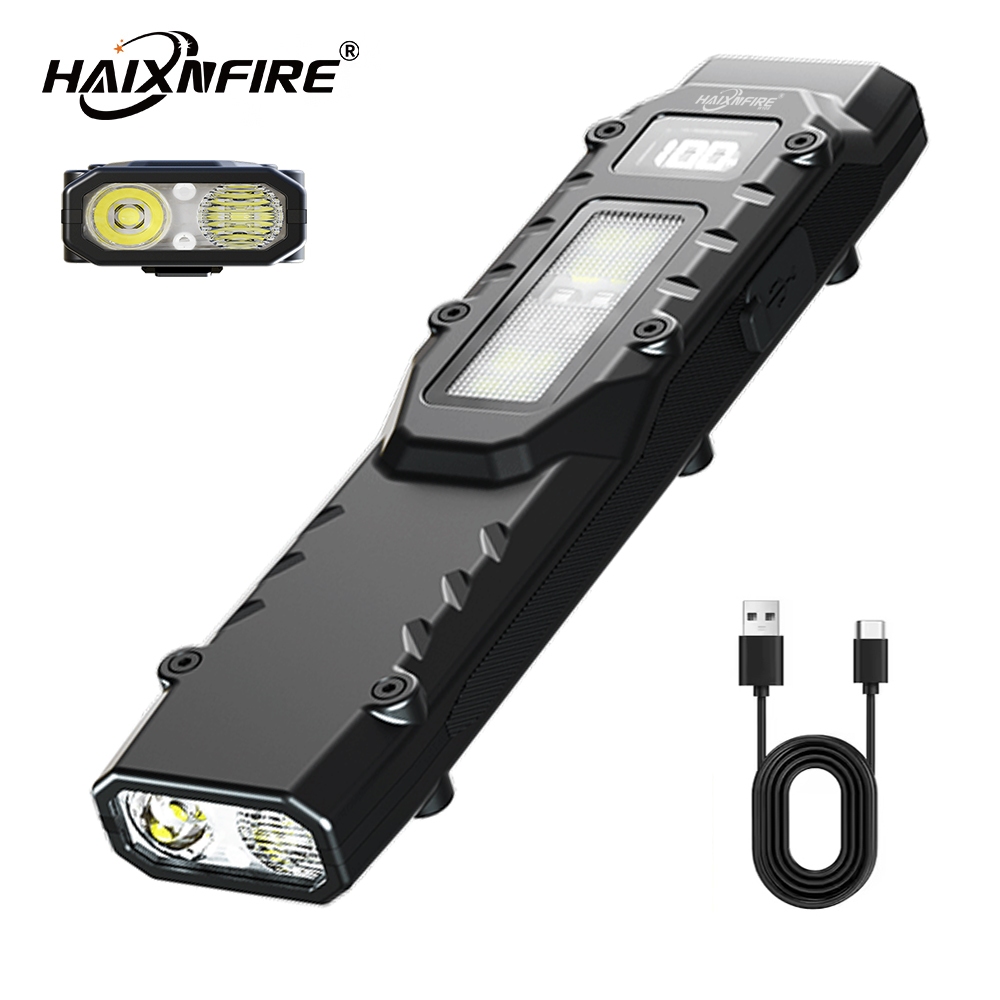  HaixnFire W108 Đèn pin Mini USB sạc 2500 lumens Đèn pin LED siêu sáng EDC Đèn cắm trại ngoài trời Đèn pha Đèn báo khẩn cấp Đèn cắm trại câu cá đi bộ 