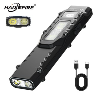  HaixnFire W108 Đèn pin Mini USB sạc 2500 lumens Đèn pin LED siêu sáng EDC Đèn cắm trại ngoài trời Đèn pha Đèn báo khẩn cấp Đèn cắm trại câu cá đi bộ 