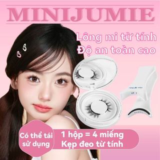  Cặp Lông Mi Giả 4 Nam Châm 3D Trang Điểm Mắt Chất Lượng Cao 