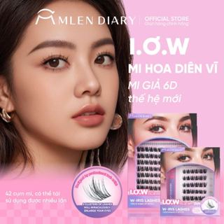 Mlen DIARY Cụm lông mi giả 6D tự nhiên dành cho người mới bắt đầu Bộ lông mi giả