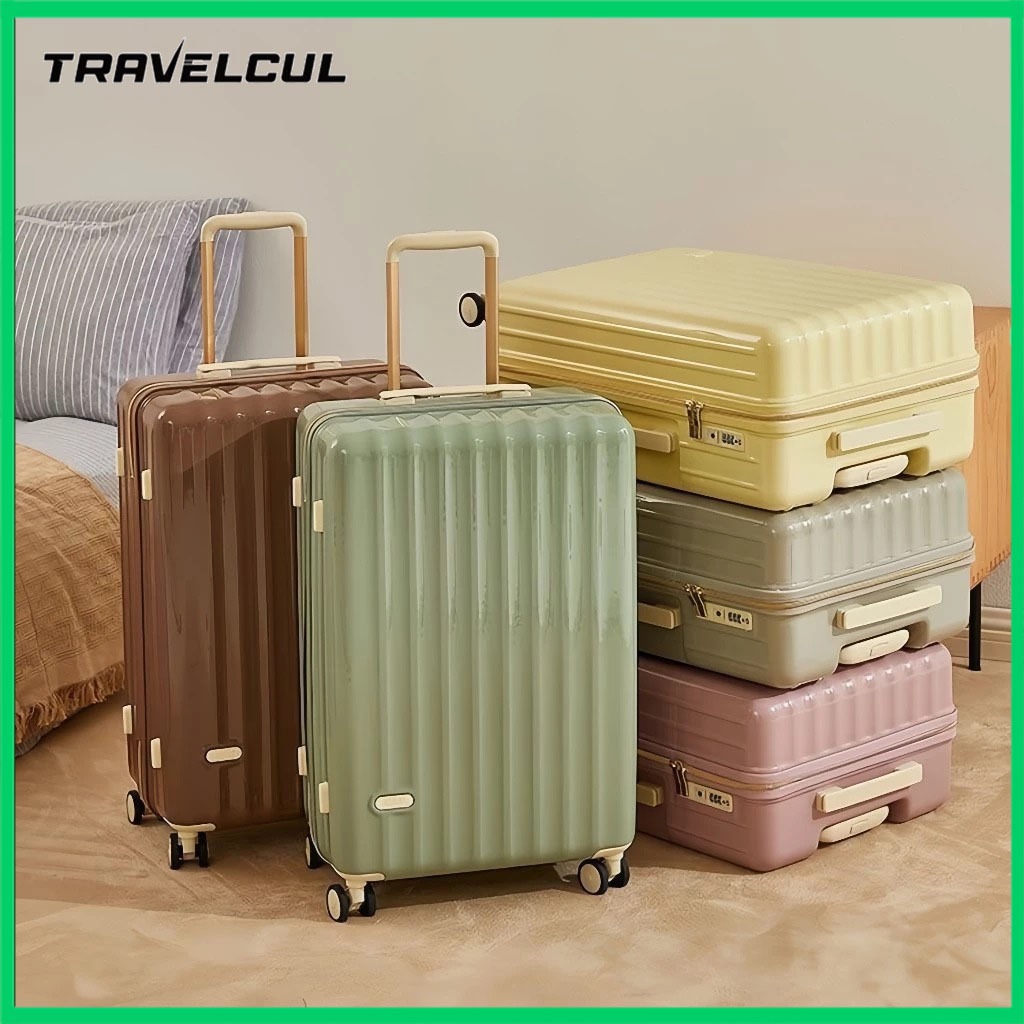 Du LỊCH 20 / 24 / 28inch Phong Cách Nhật Bản Hành Lý YKK Dây Kéo Vali Hành Lý TSA Khóa Hành Lý Túi Ttavel Nhẹ