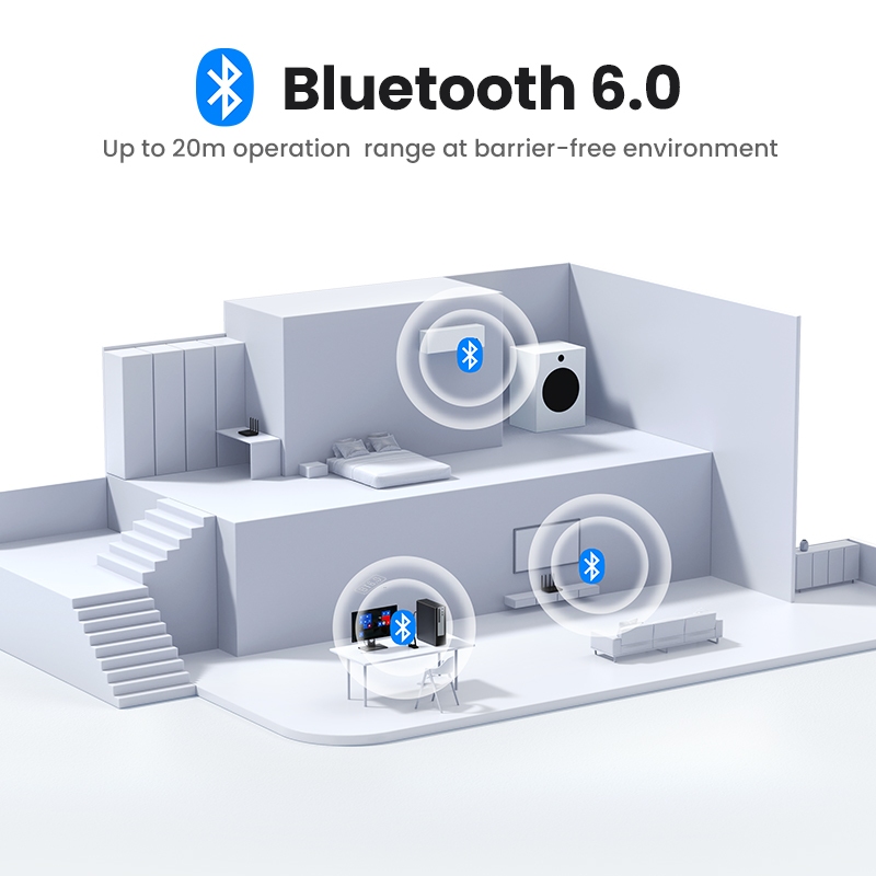Bộ chuyển đổi Bluetooth USB UGREEN, 6.0 Dongle cho PC, Plug & Play cho Windows 11 / 10 / 8.1, Bộ thu và phát Bluetooth cho chuột | BigBuy360 - bigbuy360.vn