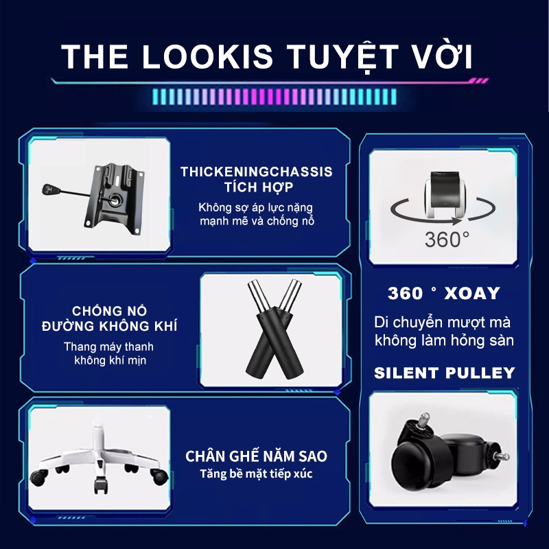 Ghế Văn Phòng Ghế Tiện Dụng Lưới Ghế Chơi Game Ghế Máy Tính Ghế Xếp Hạng Nặng | BigBuy360 - bigbuy360.vn