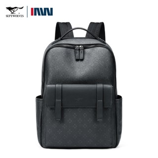Ba lô Septwolves phù hợp với máy tính xách tay 15 "dung lượng lớn thời trang đa năng túi đi học hợp thời trang công sở du lịch ba lô thông thường