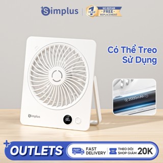  Simplus Quạt Mini Để Bàn Chân Đế Xoay 180° Sạc Type-C Xông Tinh Dầu 5 Chế Độ Gió Dùng Liên Tục 7.6H Màn Hình LED Hiển Thị Pin Có Thể Treo Sử Dụng DFSH016 - Bảo Hành 12 Tháng 