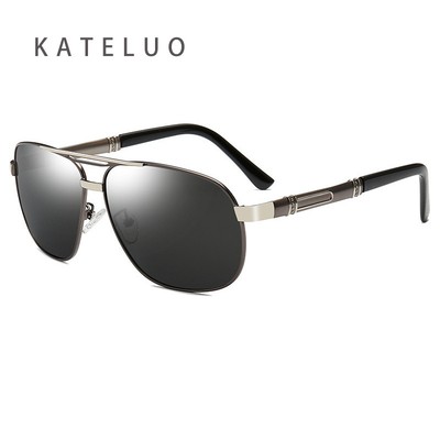 Kính râm phân cực KATELUO Aviator dành cho nam Retro hợp thời trang UV400 bảo vệ khi câu cá và lái xe Z0960
