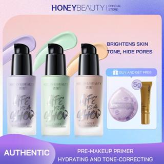 Honey Beauty Primer Kem nền trang điểm Blur Pore Color Bright Cream Corrector Dưỡng ẩm 3 màu 30g Kem lót mặt 30ML