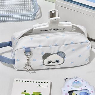 Hộp đựng bút chì gấu trúc hình ngôi sao dễ thương Dung tích lớn Túi đựng bút đa chức năng Trường học Văn phòng phẩm