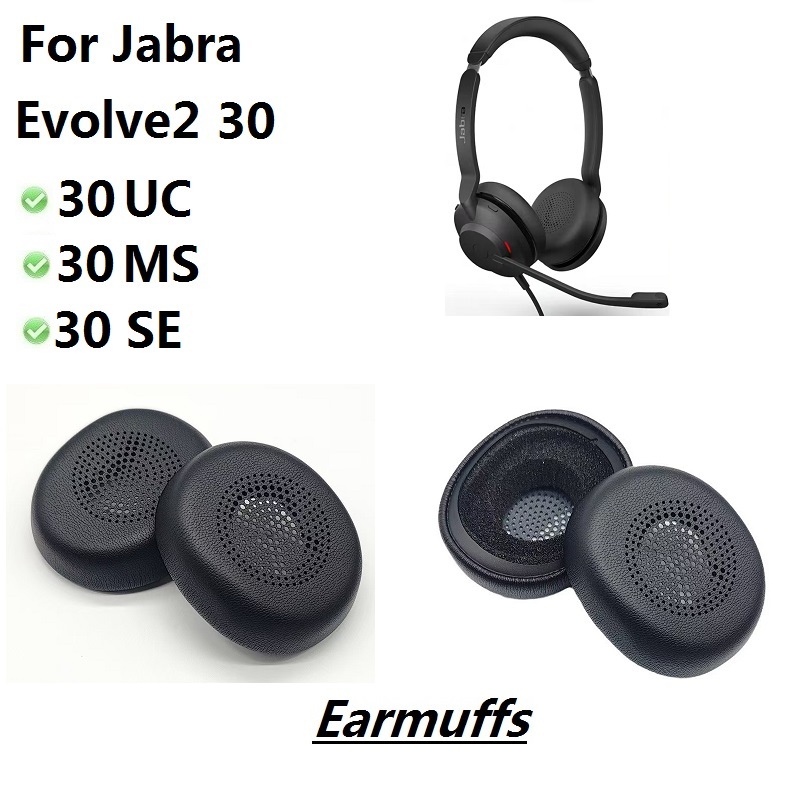 Miếng đệm tai nghe cho Jabra Evolve2 30 SE MS/UC, thay thế 30MS/30UC, chất lượng cao