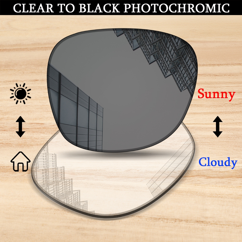 Ống kính thay thế chuyển đổi cho kính râm Meta Wayfarer RW4006 50mm-Trong sang Xám