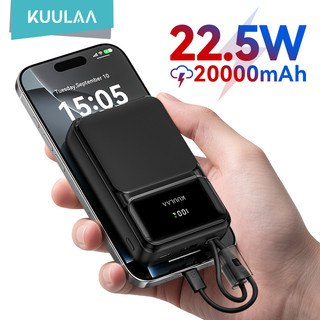   10000mAh 20000mAh 30000mAh  Sạc dự phòng dung lượng cao KUULAA Sạc nhanh chống nước cho iPhone Android có cáp 