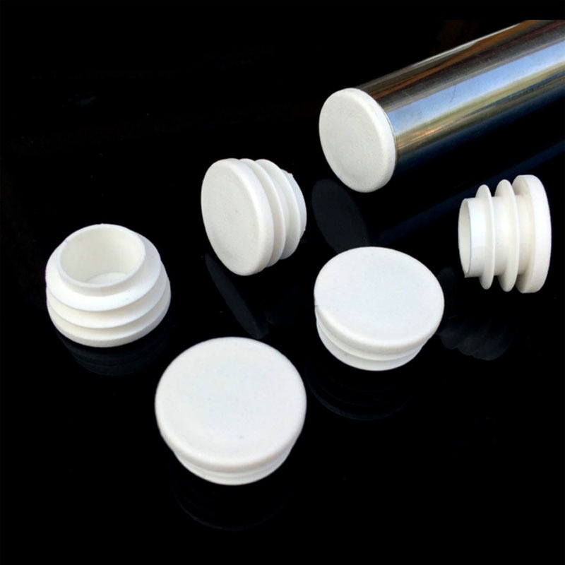 Trắng Tròn Nhựa Trống Cuối Mũ Ống Chèn Ống Cắm Bung 13mm-114mm