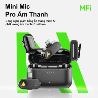 Mic thu âm Maono T1 mini-PA2 Micro khử tiếng ồn AI Mic Mini cho máy ảnh, Vlogging, phát trực tiếp