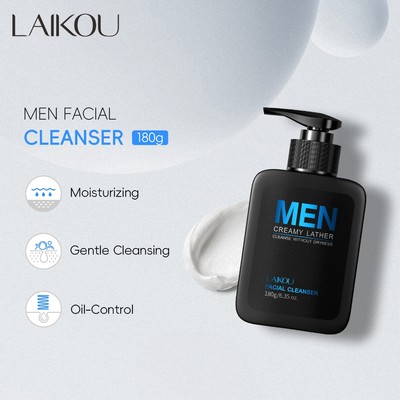 Sữa rửa mặt nam LAIKOU 180g Sữa rửa mặt Gentl không khô Kiểm soát dầu