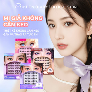 Mlen Diary hoa hướng dương Lông Mi giả tự dính,9-12/13mm,C công, không cần dùng keo,thế hệ mới có thể tái sử dụng nhiều lần