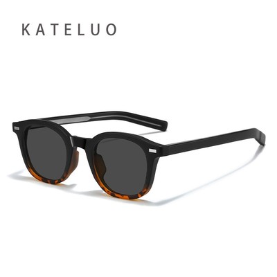 KATELUO Thời Trang Nữ TR90 Kính Mát Phân Cực Retro UV400 Bảo Vệ Vuông Kính Chống Nắng Hoạt Động Ngoài Trời Cho Nam Z8653