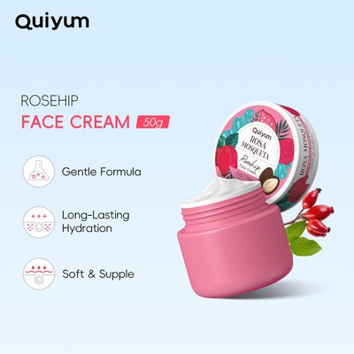 Kem dưỡng da mặt QUIYUM Rosehip ROSA MOSQUETA Dưỡng ẩm lâu trôi Soft & Supple 50g