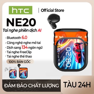 HTC NE20 Tai Nghe Phiên Dịch AI Bluetooth 6.0 Al Tai nghe không dây dịch thời gian thực thông minh có màn hình cảm ứng LED Tai nghe doanh nghiệp Tai nghe nhét tai không dây âm thanh nổi HiFi