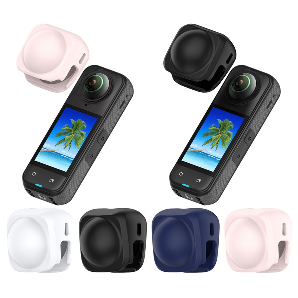 Nắp Bảo Vệ Ống Kính Cho Máy Ảnh Insta360 X5 X4 Chống Bụi Chống Trầy Xước Ống Kính Silicon Bảo Vệ Phụ Kiện