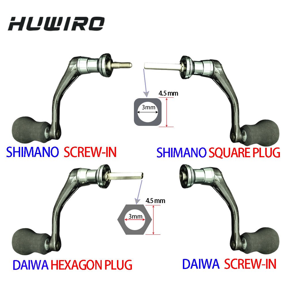 Máy Câu Quay Tay Cầm Thay Thế Tay Cầm Điện Carbon Mạnh Tay Cầm EVA Núm Cho DAIWA / SHIMANO Quay Cuộn