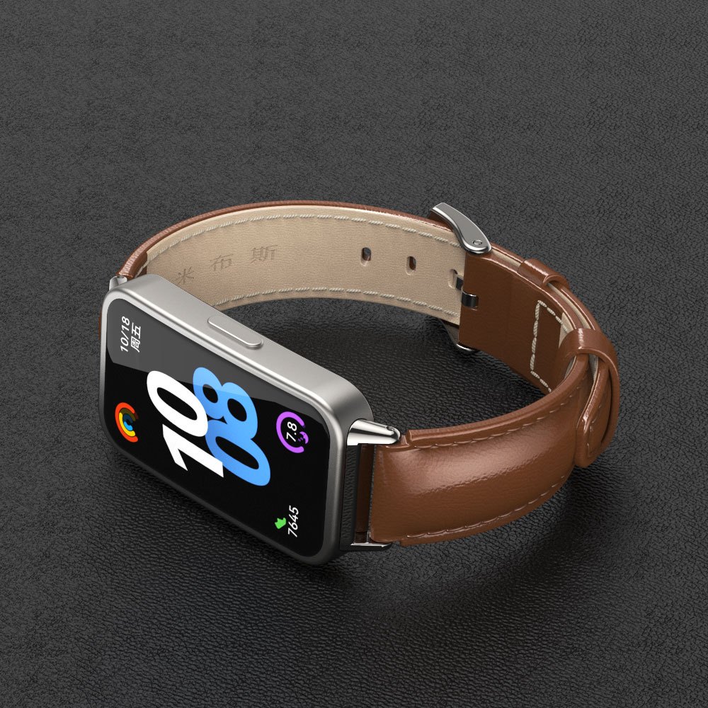 MIJOBS cho Huawei Band 10 9 8 Dây đeo bằng da thật cho nam nữ Đầu nối tháo lắp nhanh bằng kim loại c