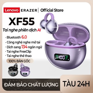 Lenovo ERAZER XF55 Tai Nghe Phiên Dịch AI Bluetooth 6.0 Tai nghe kẹp tai Dịch thông minh theo thời gian thực Tai nghe Bluetooth không dây Có màn hình LED Âm thanh nổi HiFi Tai nghe không dây dẫn truyền qua xương Có micrô