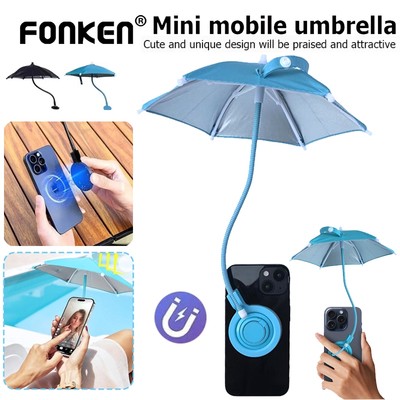 Ô dù điện thoại Mini Fonken Có thể điều chỉnh bằng kính thiên văn Giá đỡ điện thoại từ tính Chống chói che nắng để bảo vệ màn hình điện thoại