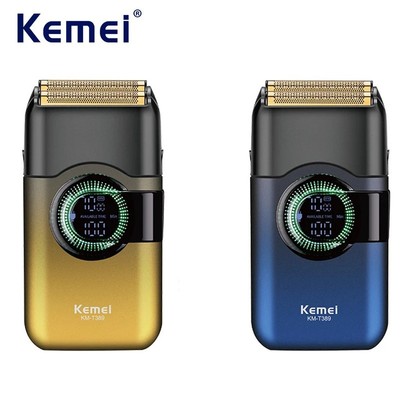 Kemei Cắt Tóc Lá Máy Cạo Râu Cho Nam Chống Thấm Nước Ướt Và Khô Điện Dao Cạo Không Dây Màn Hình LED USB-C Sạc Máy Cạo Râu