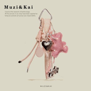  Mặt dây chuyền Muzikai Móc khóa ruy băng hình ngôi sao gấu dễ thương 