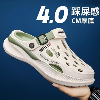 Dép chống trượt lái xe ngoài trời có lỗ mùa hè dành cho nam, dép đi biển thể thao, mẫu mới 2025.