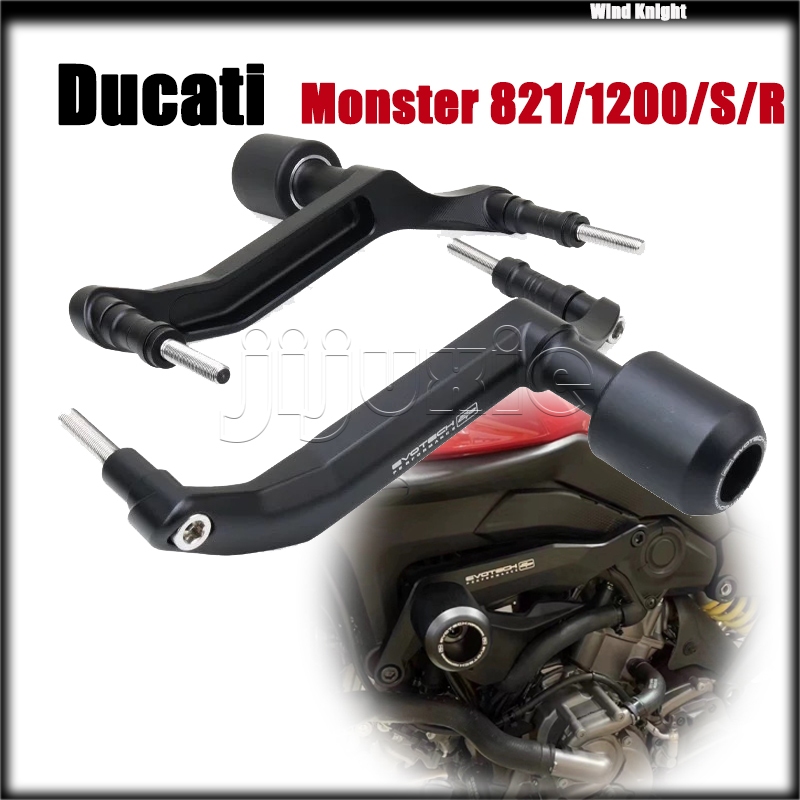 Dành Cho Ducati Monster 821 1200 / S / R Xe Máy Nhôm Thanh Trượt Thân Xe Bảo Vệ Ốp Lưng EP Evotech