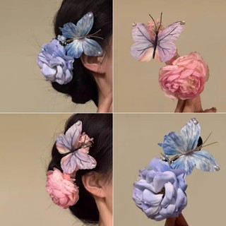 Kẹp Tóc Hoa Bướm Đẹp Hoa Hồng Tính Khí Ảnh Phụ Kiện Tóc